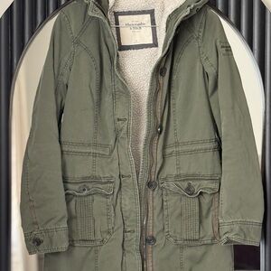 Abercrombie & Fitch Olive Hooded Jacket